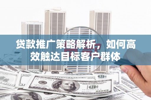 仁爱贷款推广策略解析，如何高效触达目标客户群体