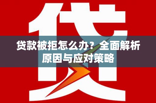 仁爱贷款被拒怎么办？全面解析原因与应对策略